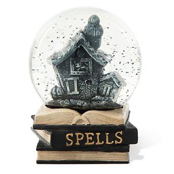 Glitzhome 100mm Haunted House Water Globe, Halloween Polyresin Tabletop Decor