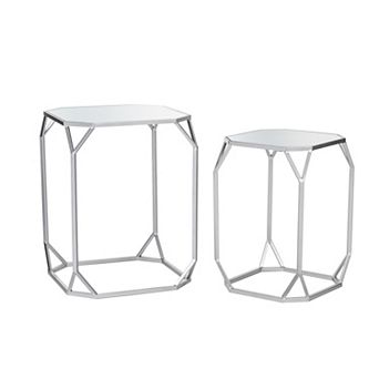 Glitzhome Set Of 2 Nesting Coffee Tables
