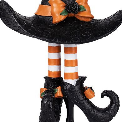 Witch Hat with Legs Figurine Tabletop and Mantel Decor