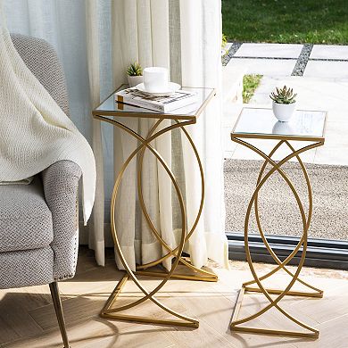 Glitzhome Set Of 2 Nesting Coffee Tables