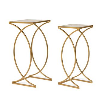 Glitzhome Set Of 2 Nesting Coffee Tables