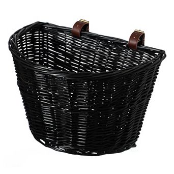 White Wicker Front Cargo Bike Basket - Perfect For Riders Of All Ages And Genders