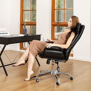 Glitzhome Modern Executive Home High-back Office Chair