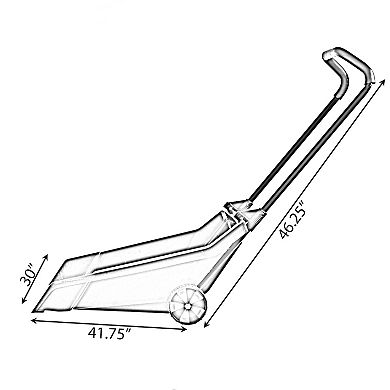 Heavy Duty Snow Rolling Remover with Wheels and Wide Blade