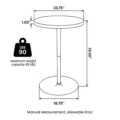 Glitzhome Modern Round Pub Table