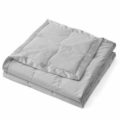 Unikome Lightweight Down Blanket, Cozy Breathable Blankets With Satin Trim