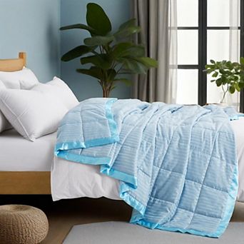 Unikome Lightweight Down Alternative Blanket With Satin Trim, Oversize Blanket