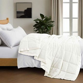 Unikome Lightweight Down Alternative Blanket With Satin Trim, Oversize Blanket