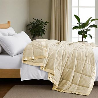 Unikome Lightweight Down Alternative Blanket With Satin Trim, Oversize Blanket