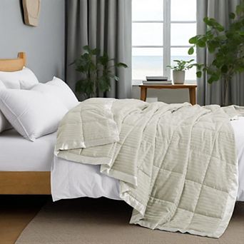 Unikome Lightweight Down Alternative Blanket With Satin Trim, Oversize Blanket