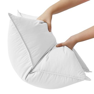Unikome 2 Pack Cotton Cover Goose Down Feather Pillow