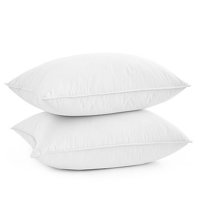 Unikome 2 Pack Cotton Cover Goose Down Feather Pillow