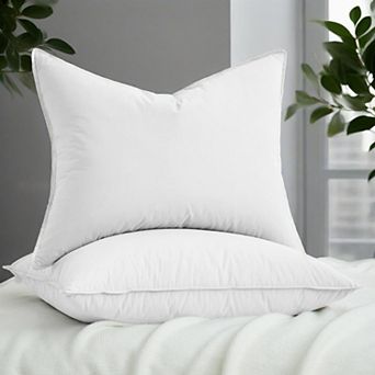 Unikome 2 Pack Cotton Cover Goose Down Feather Pillow