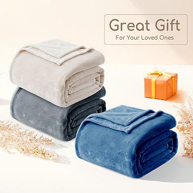 Luxurious Plush Flannel Blanket Ultra-soft & Cozy Oversize Throw Blanket For All-season Comfort