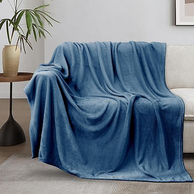 Luxurious Plush Flannel Blanket Ultra-soft & Cozy Oversize Throw Blanket For All-season Comfort