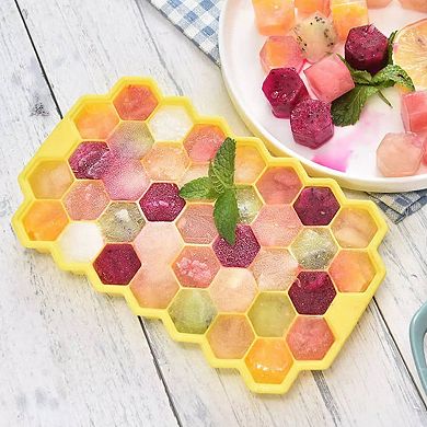 Silicone Ice Cube Trays for Freezer with Lid 37 Grid
