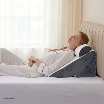 Unikome Slow Rebound Memory Foam Wedge Pillow, Reading Support Pillow