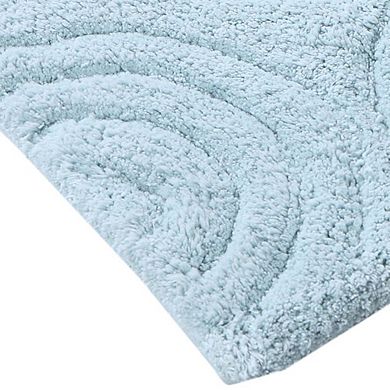 Beautiful Circle Design High Quality Year Round Cotton With Non-Skid Back Bath Rug