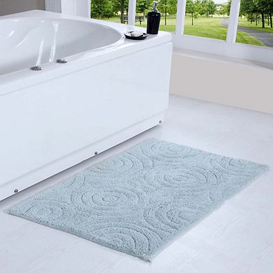 Beautiful Circle Design High Quality Year Round Cotton With Non-Skid Back Bath Rug