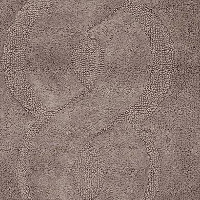 Beautiful Sculptured Chain Design Bath Rug With Anti Skid Latex Back
