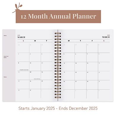 Rileys 2025 Annual Weekly Planner - Cat Weekly & Monthly Agenda Planner, Flexible Cover, Notes Pages