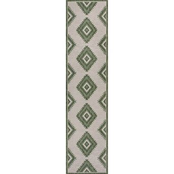 Lior Geometric Moroccan Diamond Indoor/outdoor Runner Rug