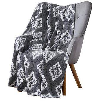 Ogee Printed Flannel Throw