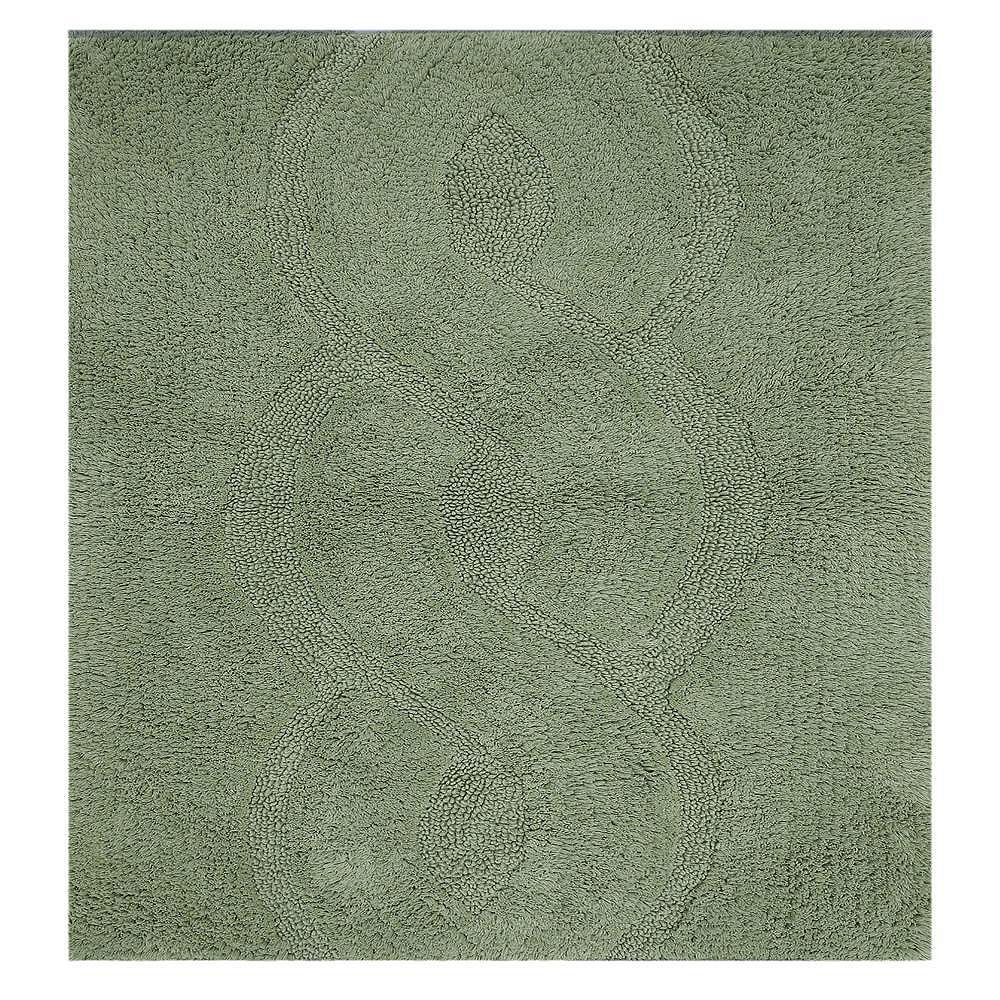 Beautiful Sculptured Chain Design Bath Rug With Anti Skid Latex Back