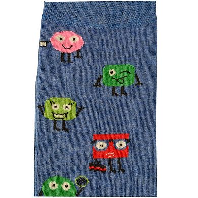 Game Design Colorful Smooth Toe Men Crew Socks