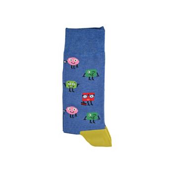 Game Design Colorful Smooth Toe Men Crew Socks