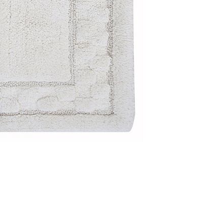 Splendid Soft Plush Cotton Bath Rug Features Fashionable Sculptured Border Design