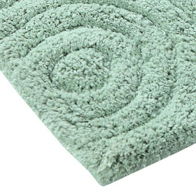 Beautiful Circle Design High Quality Year Round Cotton With Non-Skid Back Bath Rug.