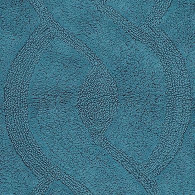 Beautiful Sculptured Chain Design Bath Rug With Anti Skid Latex Back