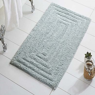 Stylish And Comfortable All Season Traditional Racetrack Design Cotton Bath Rug