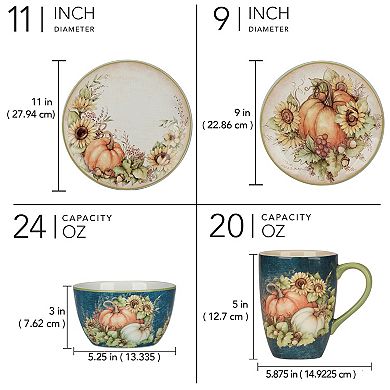 Certified International Autumn Breeze 16 pc Dinnerware set