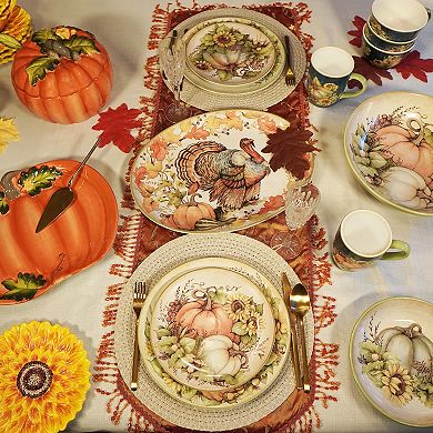 Certified International Autumn Breeze 4 pc Dinner Plate Set