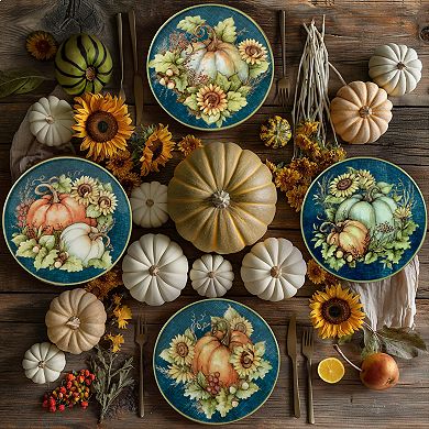 Certified International Autumn Breeze 4 pc Canape Plate Set