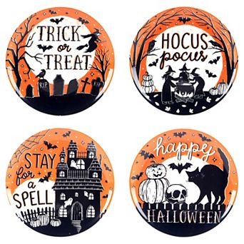 Certified International Hocus Pocus 4 pc Salad Plate Set