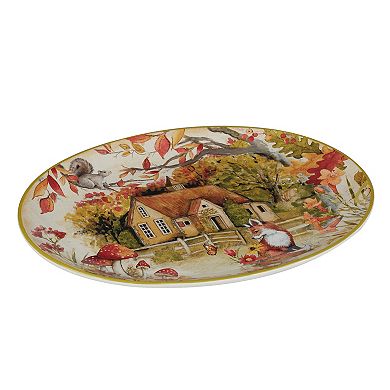 Certified International Woodland Critters Oval Platter