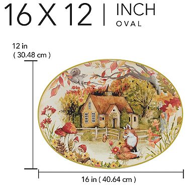 Certified International Woodland Critters Oval Platter