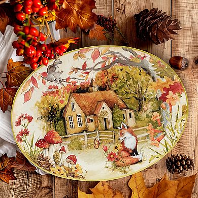 Certified International Woodland Critters Oval Platter