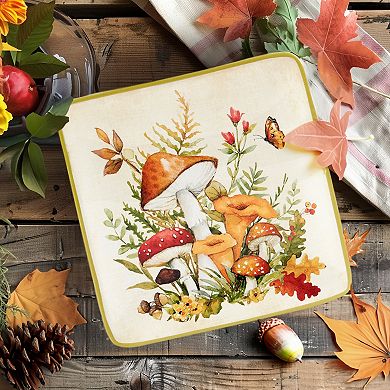 Certified International Woodland Critters 4 pc Canape Plate Set