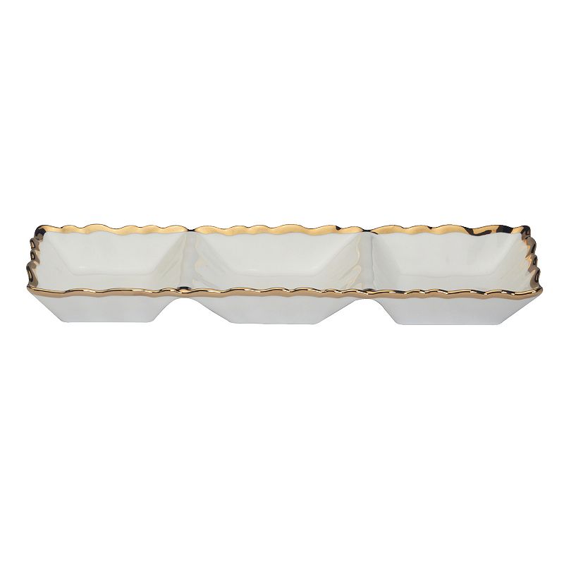 UPC 730384204939 product image for Certified International Regency Gold 3 Section Tray, Multi | upcitemdb.com