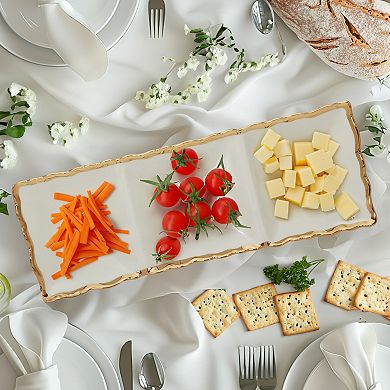 Certified International Regency Gold 3 Section Tray