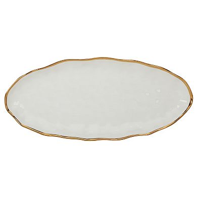 Certified International Regency Gold Oval Fish Platter