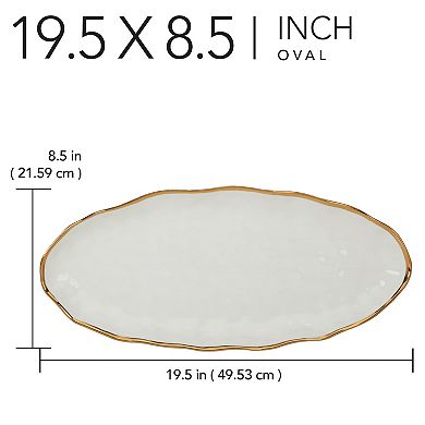 Certified International Regency Gold Oval Fish Platter
