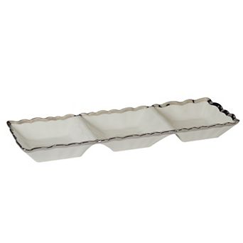 Certified International Regency Silver 3 Section Serving Tray