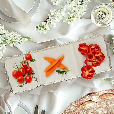 Certified International Regency Silver 3 Section Serving Tray