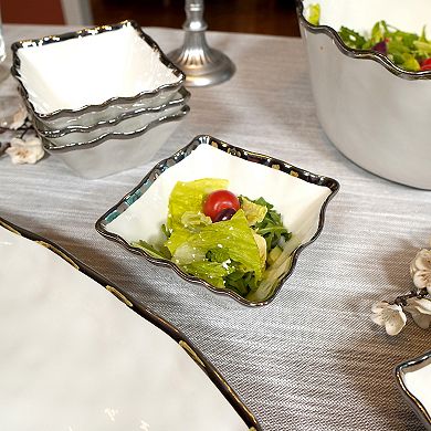 Certified International Regency Silver 4 pc Snack Bowl Set