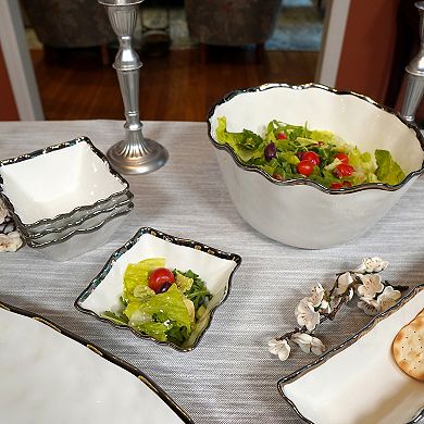 Certified International Regency Silver 4 pc Snack Bowl Set
